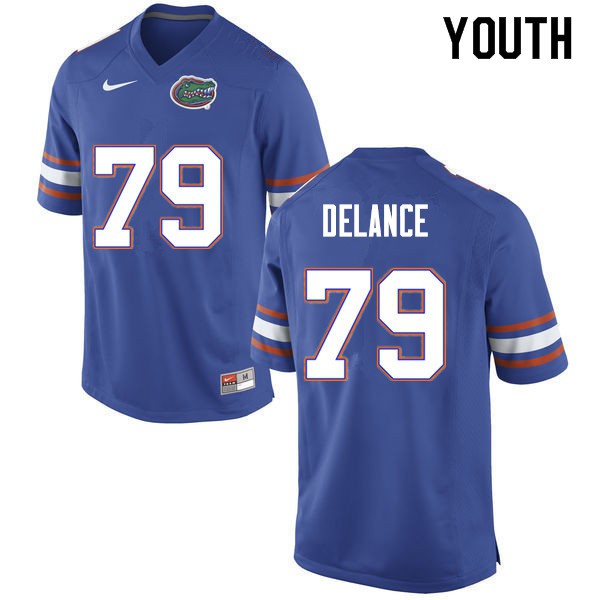 Youth #79 Jean DeLance Florida Gators College Football Jersey Blue